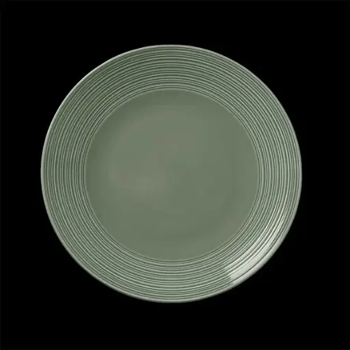 [PR/03115] Teller flach coupe 25,5 cm Concorde Vollglasur grün  