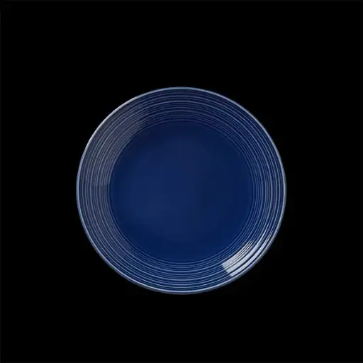 [PR/03121] Teller flach coupe 20,25 cm Concorde Vollglasur blau