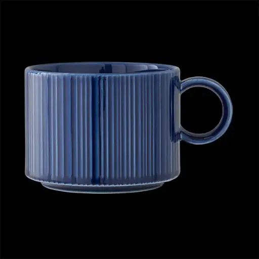 [PR/01230] Cappuccino-Obere 34 cl Concorde Vollglasur blau