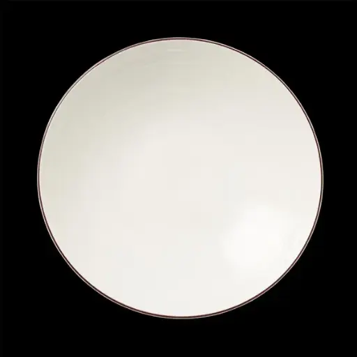 [PR/01558] Teller tief 25,5 cm coupe Concorde farbiges Band schwarz