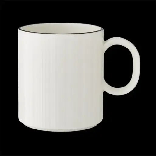 [PR/01564] Becher mit Henkel 28,5 cl Concorde farbiges Band schwarz