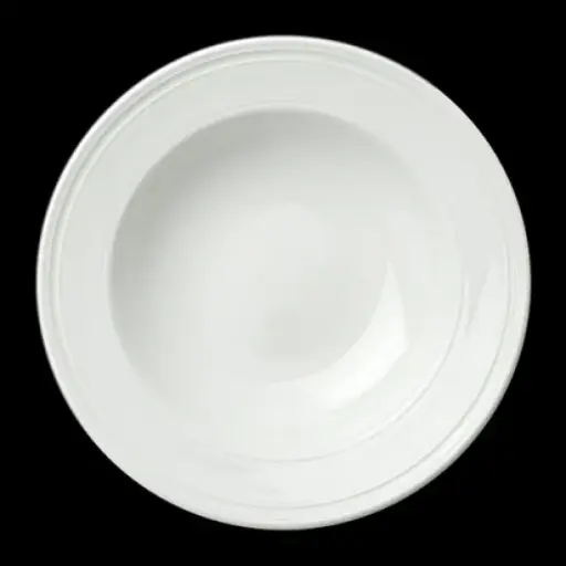 [PR/03041] Teller tief 24 cm Fahne BEAD weiß 