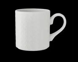 [PR/01616] Becher mit Henkel 28,5 cl BEAD weiß Accent 