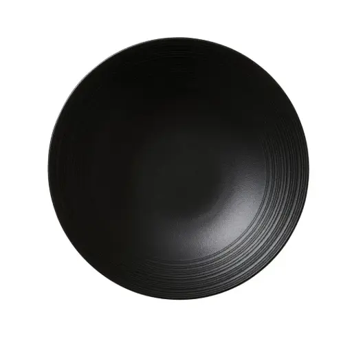 [PR/04022] Teller tief coupe 25.5cm Concorde Vollglasur schwarz / Noir