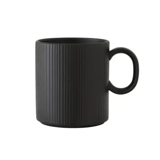 [PR/08181] Mug Becher 34cl Concorde Vollglasur schwarz / Noir