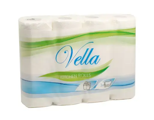 [PR/08200] Küchenrolle 3-lagig weiß 26cm 4x50 Blatt ( 4 Rollen ) 