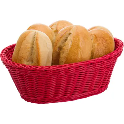 [PR/04123] Korb »Coolorista« oval, 26 x 18,5 x 9 cm, rubinrot