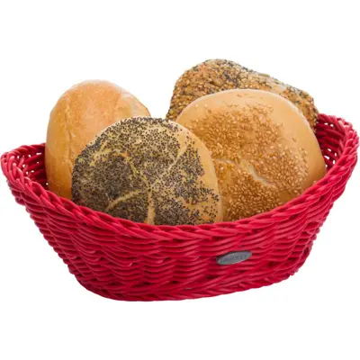 [PR/04129] Korb »Coolorista« oval, 23,5 x 18 x 6/8 cm, rubinrot