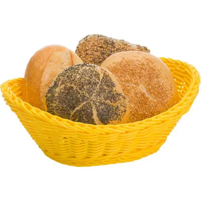 [PR/04131] Korb »Coolorista« oval, 23,5 x 18 x 6/8 cm, zitronengelb