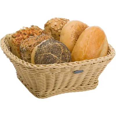 [PR/04151] Korb »Coolorista« quadratisch, 23 x 23 x 9 cm, hellbeige