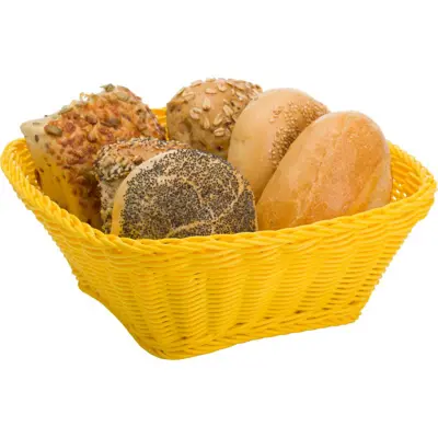 [PR/04152] Korb »Coolorista« quadratisch, 23 x 23 x 9 cm, zitronengelb