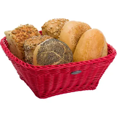 [PR/04153] Korb »Coolorista« quadratisch, 23 x 23 x 9 cm, rubinrot