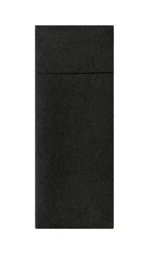 [PR/04173] Besteckserviette AIRLAID 40 x 33 cm 1/8 Falz schwarz - 160 Stück     