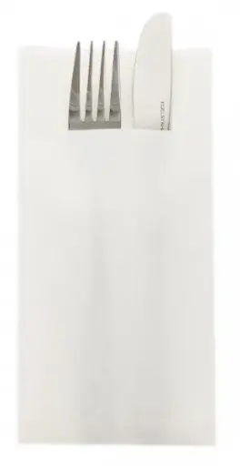 [PR/04178] Besteckserviette AIRLAID 40 x 40 cm 1/8 Falz weiß - 75 Stück  