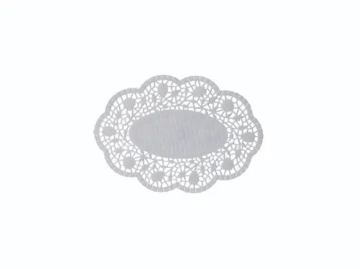 [PR/04188] Tortenspitze oval 18 x 27 cm weiß - 100 Stück  
