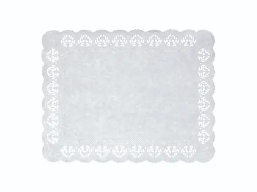 [PR/04190] Tortenspitze eckig 18 x 30 cm weiß - 100 Stück 