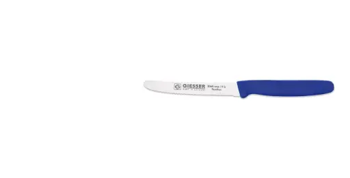 [PR/04196] Universalmesser 11 cm mit Wellenschliff Griff blau