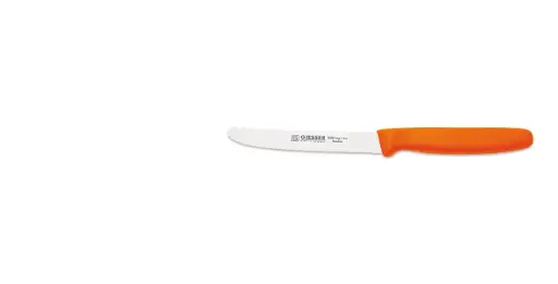 [PR/04199] Universalmesser 11 cm mit Wellenschliff Griff orange