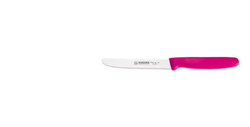 [PR/04200] Universalmesser 11 cm mit Wellenschliff Griff pink
