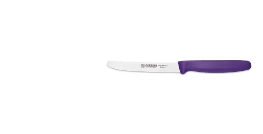 [PR/04201] Universalmesser 11 cm mit Wellenschliff Griff violett