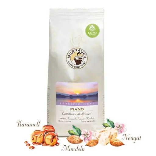 [PR/04259] Kaffee - Piano, Brasilien – Entkoffeiniert –  250g ganze Bohne    