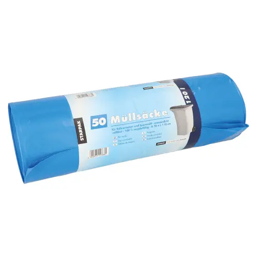 [PR/00911] Müllsäcke 120 l LDPE 110 cm x 70 cm blau