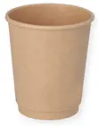 [PR/04630] Trinkbecher doppelwandig Kraft braun 0,2 l Ø 8 cm - 500 Stück