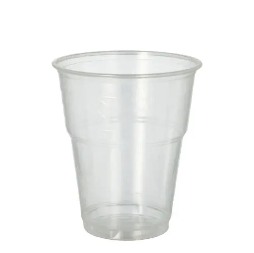 [PR/00980] Kaltgetränkebecher, PLA "pure" 0,3 l Ø 9,5 cm · 11 cm glasklar mit Schaumrand