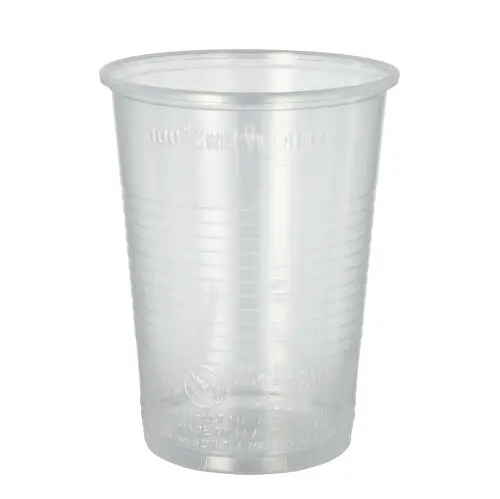 [PR/00959] Trinkbecher PP 0,4 l Ø 9,5 cm · 12,2 cm transparent mit Schaumrand