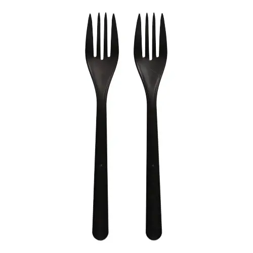 [PR/00960] Mehrweg-Gabeln PP-MF 18,5 cm schwarz extra stabil "Circulware by Haval"