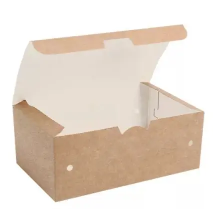 [PR/02792] Fingerfood Box mittel braun mit Klappdeckel  500 Stück