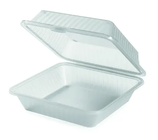 Menübox mit 1 Fach quadratisch hoch 23 x 23,5 x 9,5 cm Eco Takeout