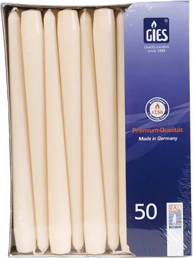[PR/00735] Spitzkerze champagner 245x22 mm 50er Pack