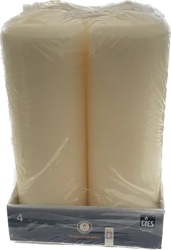 [PR/00737] Stumpenkerze champagner 200x68 mm 4er Pack