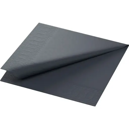 [PR/00378] Servietten 3-lagig 1/4-Falz 33 cm x 33 cm schwarz