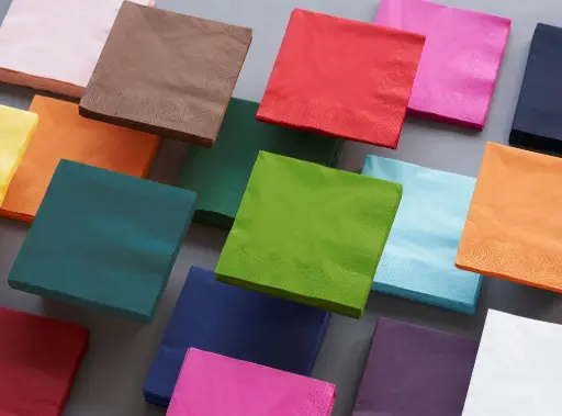 Servietten 3-lagig 1/8-Falz 40 cm x 40 cm farbig 