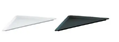 Auslageplatte 3-eckig 560 x 400 x 170 mm aus Melamin    