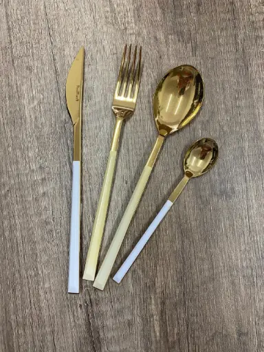 [PR/02354] Musterbesteck SUSHI vergoldet 4 tlg. - Musterverkauf / Restposten Pinti