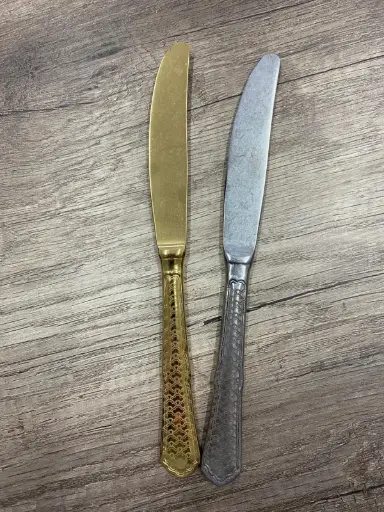 [PR/01709] Messer gold / stonewashed 2 tlg. - Musterverkauf / Restposten Pinti  