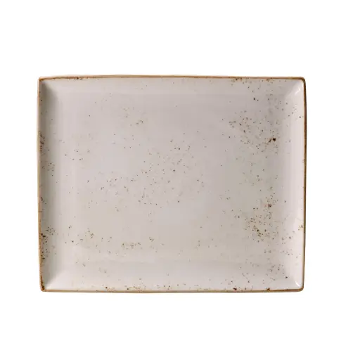 [PR/02452] Platte 33 x 27 cm Serie Craft weiß