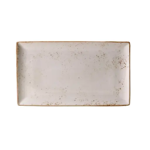 [PR/02453] Platte 33 x 19 cm Serie Craft weiß 