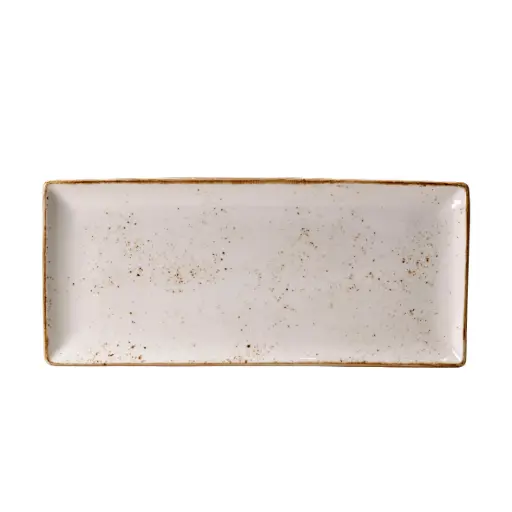[PR/02454] Platte 37 x 16,5 cm Serie Craft weiß  